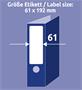 Document holder label, universal, 61x192 mm, AVERY ZWECKFORM, 400 label/pack